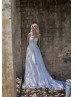 Strapless Ivory Lace Open Back Dreamy Wedding Dress